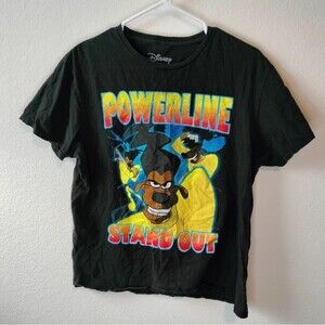Disney Powerline "Stand Out" Black Tour T-Shirt "A Goofy Movie" Sz L